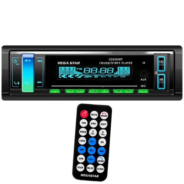 Rádio Automotivo Megastar CDX260BT USB/SD/AUX/Rádio