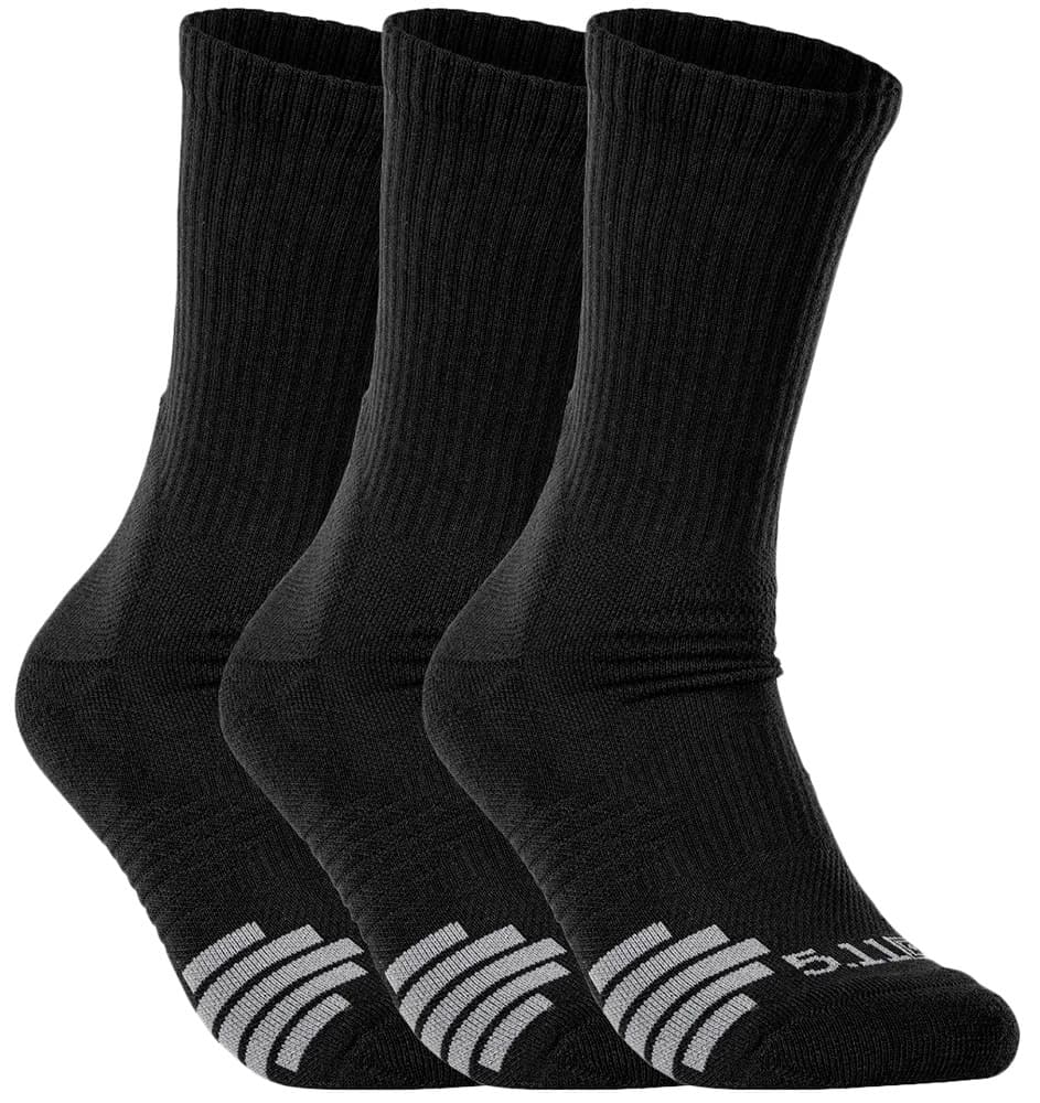 Meias 5.11 Tactical Duty Ready Plus Crew Socks (3 Pares)