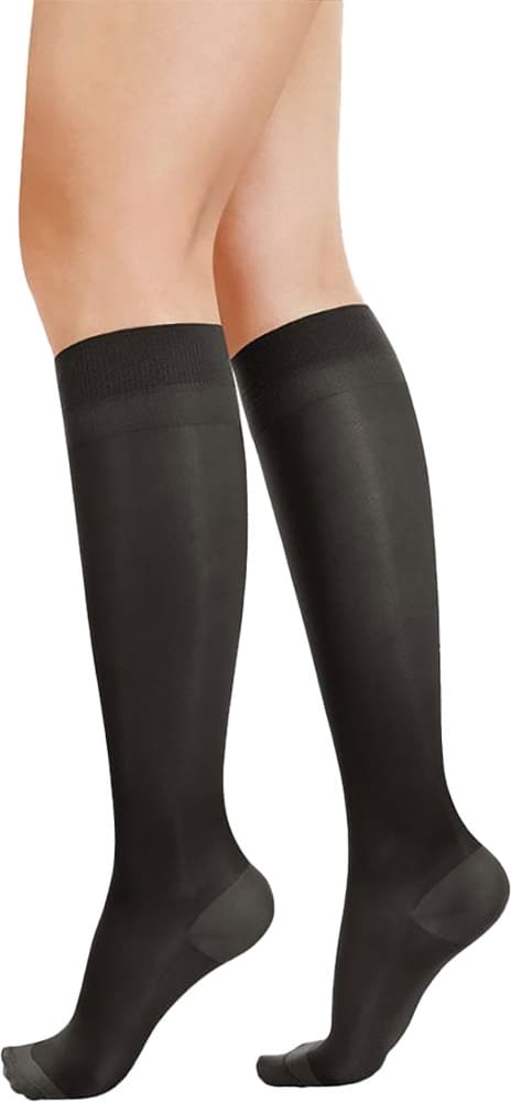 Meias de Compressão Medivaric Controle de Varizes - Transparente/Preto (M)