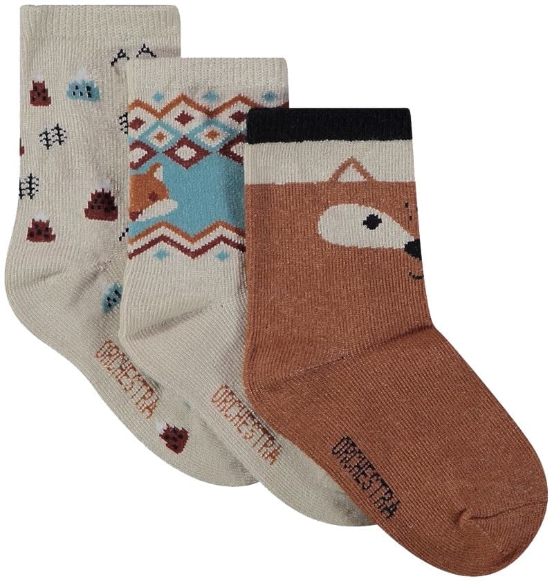 Meias para Bebê Orchestra Sweet Red Fox (3 Pares)