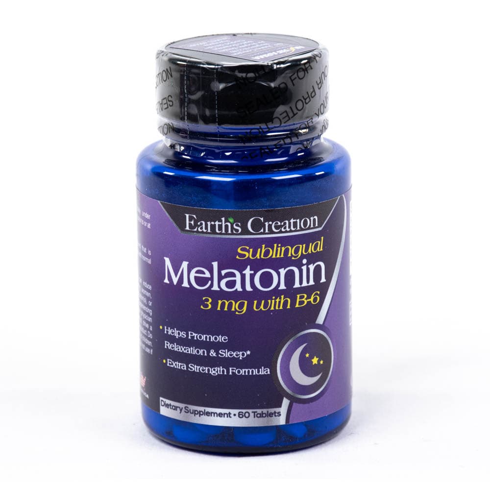 Tabletes Earth's Creation Melatonin Subligual 3MG +B-6 60