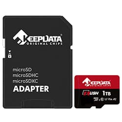 Cartão de Memória Keepdata 1TB Rush 2X1 170-120MB/s C10 Xc I U3 V30 A2