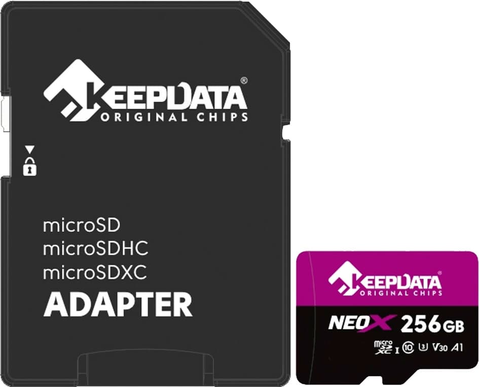 Memória Micro Sd Keepdata NeoX 256GB KDMSDC10U3V30A1/256G - 95/80Mb/s