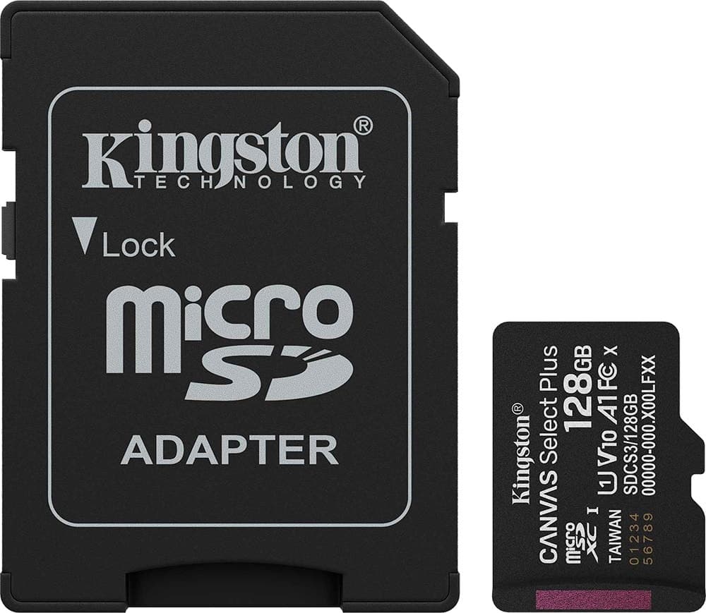 Memória Micro Sd Kingston 128GB Canvas Select Plus 2X1 - 150MB/s