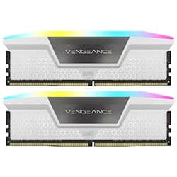 Memória RAM Corsair Vengeance RGB DDR5 32GB (2x16GB) 6000MHz - Branco (CMH32GX5M2D6000Z38W)