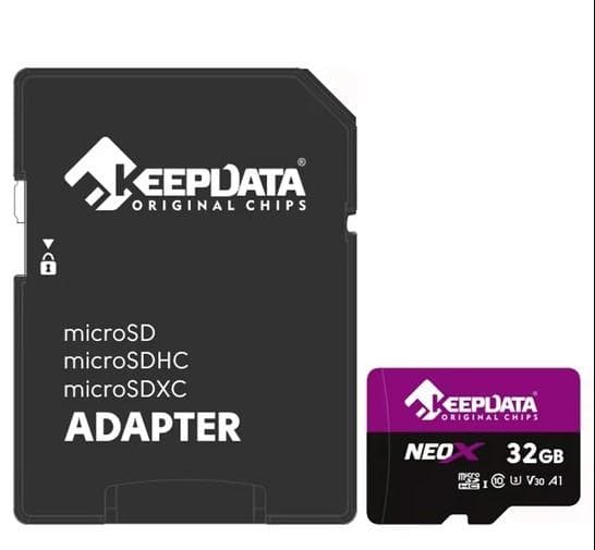 Cartão de Memória Micro Sd 32GB Keepdata Neox A1 V30 95MB