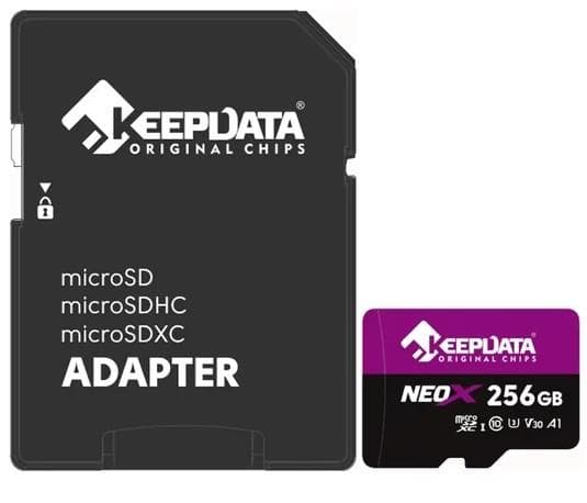 Cartão de Memória Micro Sd 256GB Keepdata Neox A1 V30 95MB