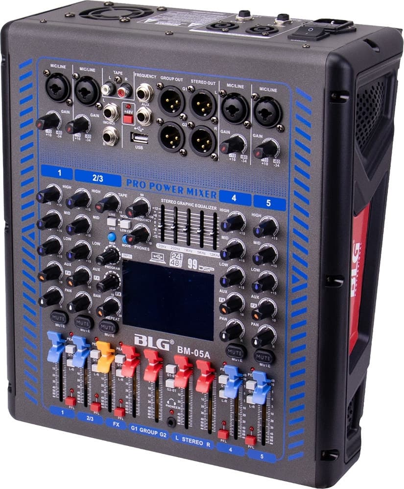 Mesa de Som Blg Mixer Bm-05A de 5 Canais