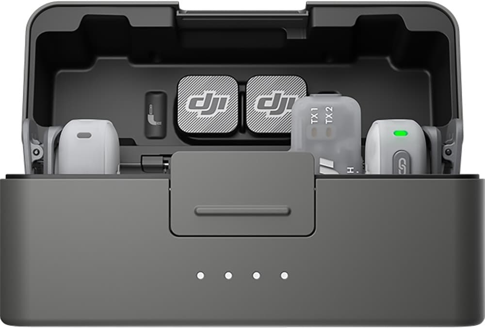 Microfone Dji Mic Mini 2 (2 Transmissores + 1 Receptor para Celular + Estojo de Carregamento)