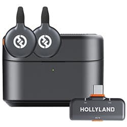 Microfone Hollyland Lark M2S Lavalier Duo Wireless / USB-C - Cinza Espacial