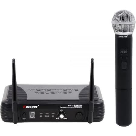Microfone Karsect Wr-25/Ht-25A Sem Fio Com 1 Digital Manual