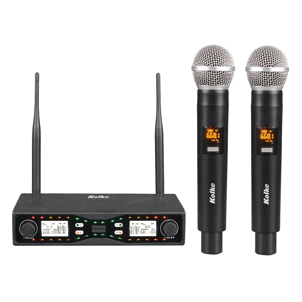 Microfone Kolke Kpi-750 com 2 Microfones Sem Fio