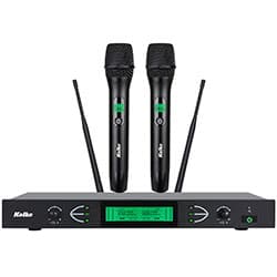Microfone Kolke KPI-776 UHF Wireless - Preto (Kit com 2)