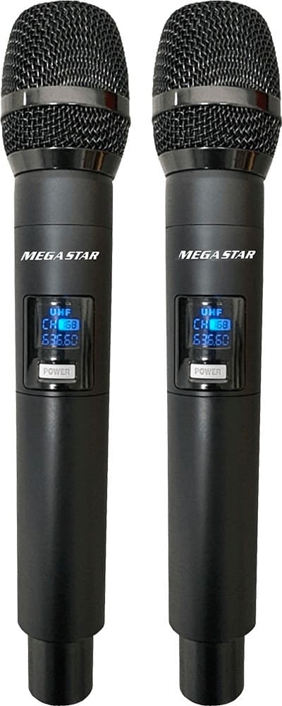 Microfone Sem Fio Mega Star Mic2208 Preto