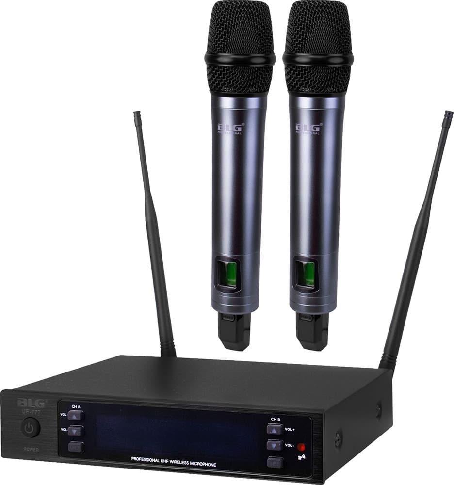 Microfone Sem Fio Blg Uf-777 Uhf