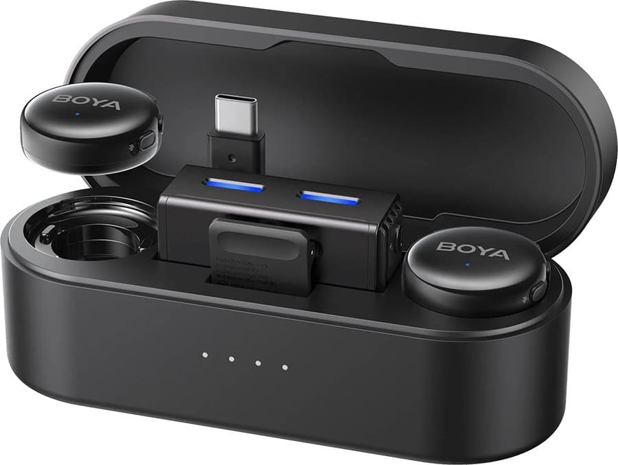 Microfone Sem Fio Boya Boyalink 3-02 USB-C - Preto