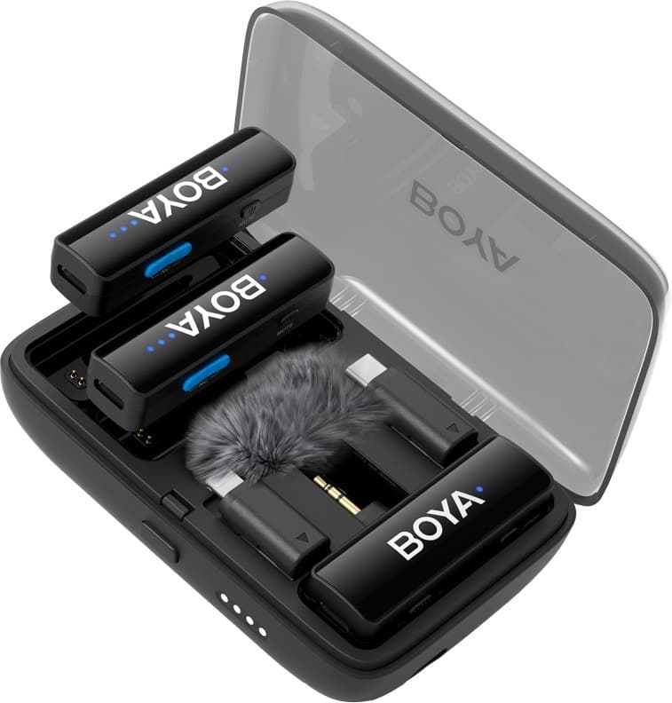 Microfone Sem Fio Boya Boyalink Dual Channel (Lightning, USB-C, 3.5Mm) V2.0