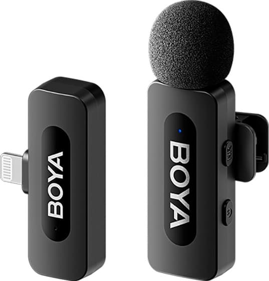 Microfone Sem Fio Boya By-V1 Lightning - Preto