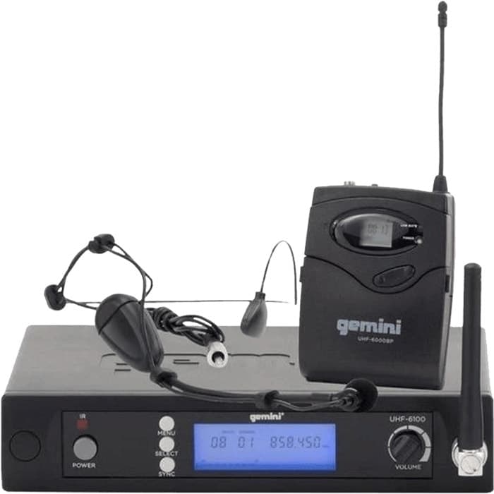 Microfone Sem Fio Gemini Uhf Uhf-6100HL-R2