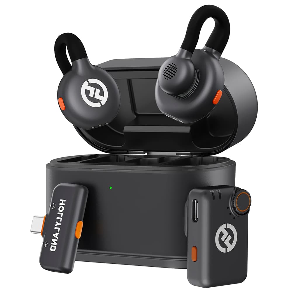 Microfone Sem Fio Hollyland Lark M2S Mini Combo USB-C/Câmera
