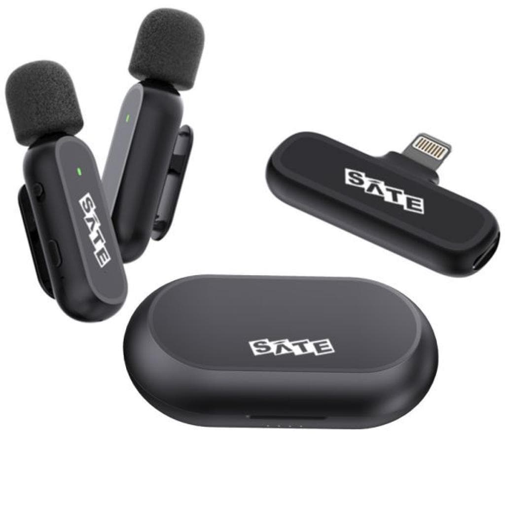 Microfone Sem Fio Satellite A-Mk242 Lightning Preto