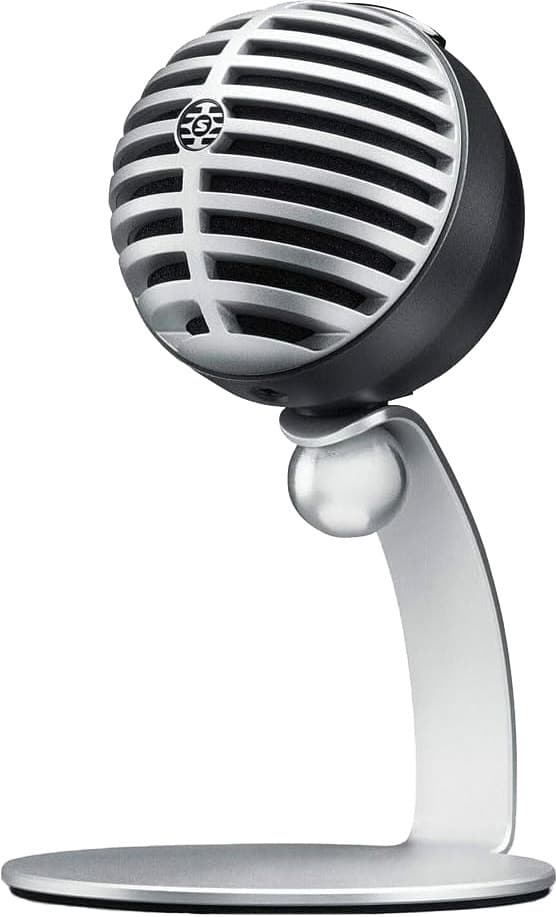 Microfone Shure Mv5 com Fio Prata
