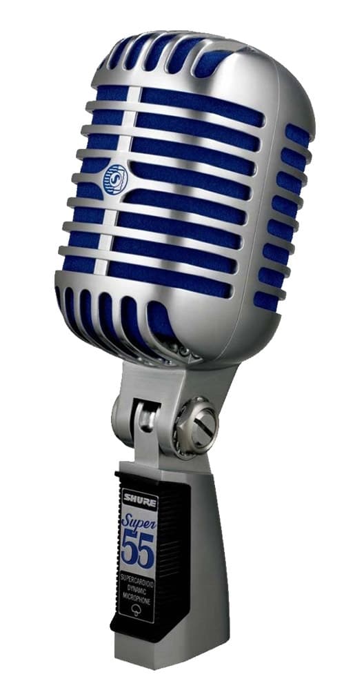 Microfone Shure Super 55 Classic com Fio Prata/Azul