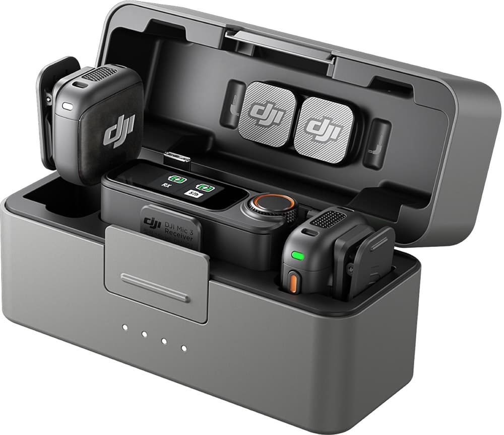 Microfone Dji Mic 3 (2 Tx + 1 Rx + Case de Carregamento)