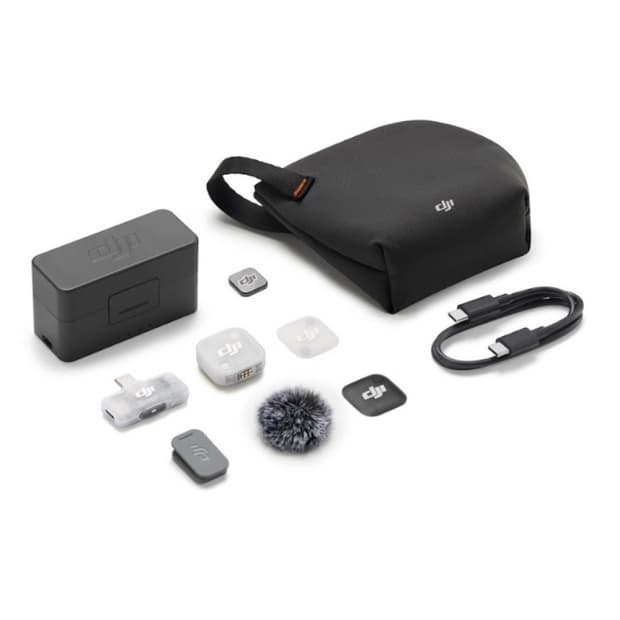 Microfone Wireless Dji Mic Mini 2 (1 Tx + 1 Receptor Móvel + Estojo de Carregamento)