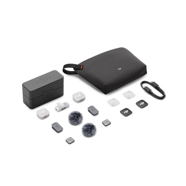 Microfone Dji Mic Mini 2 (2 Transmissores + 1 Receptor Móvel + Estojo de Carregamento)