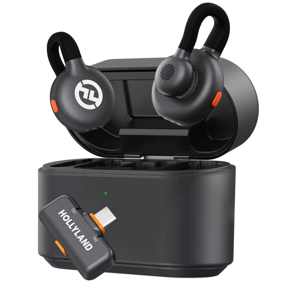 Microfone Wireless Hollyland Lark M2S Duo USB-C - Cinza Espacial