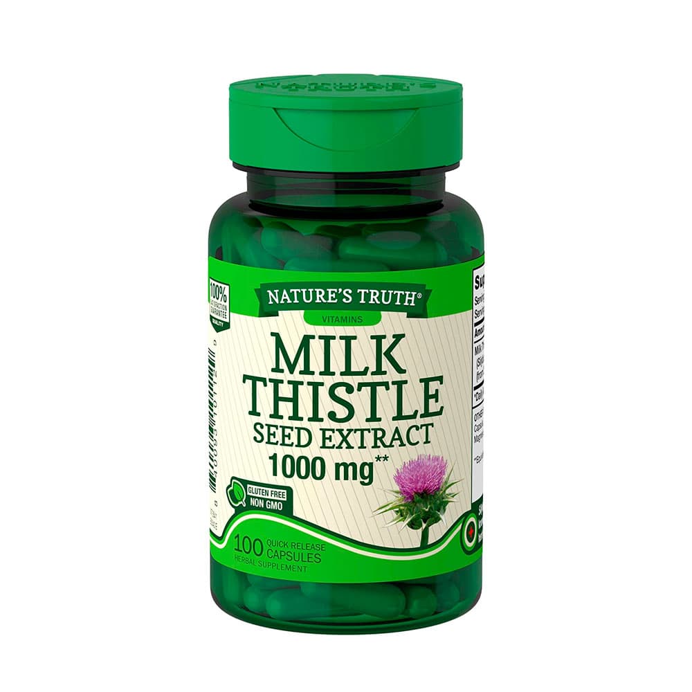 Extrato de Semente de Cardo Mariano Nature's Truth 1000MG 100 Cápsulas