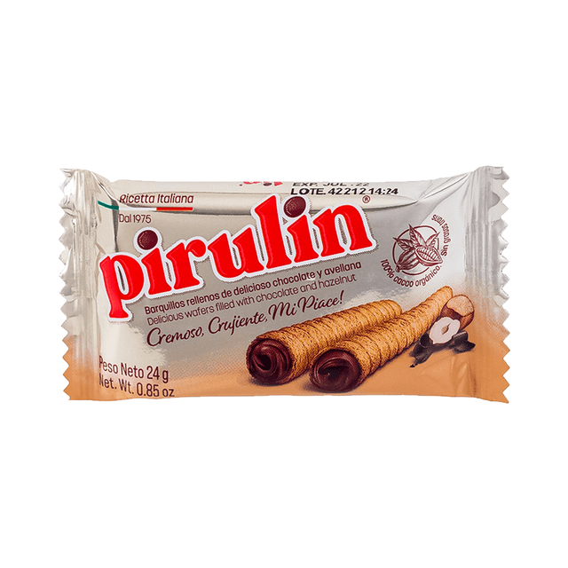 Mini Barquillos Chocolate Avellana Pirulin 24G