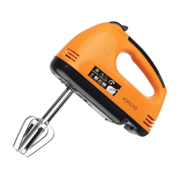 Mini Batedeira Elétrica Ackiliss Acl-6633O 270W 7 Velocidades 220-240V ~ 50/60Hz Laranja/Preto