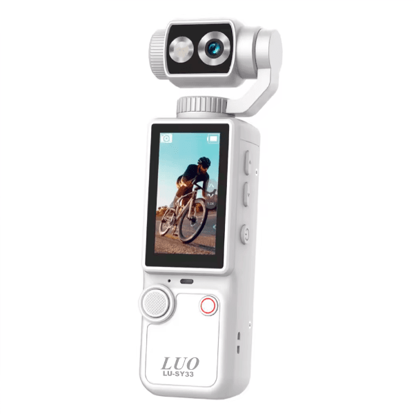 Mini Câmera de Ação Esportiva Luo Lu-Sy33 180° 4K Ultra HD 5V 2000mAh - Branco