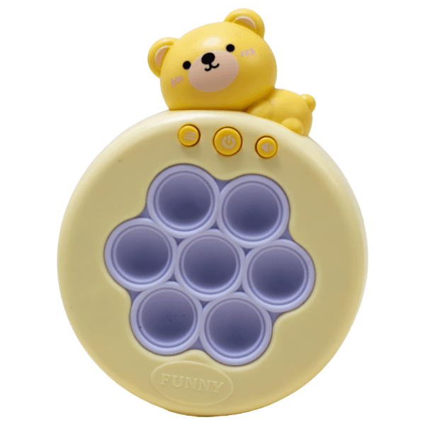 Mini Console de Jogo Luo Lu-D3014 Push Pop-IT Eletrônico Sensorial A Pilha Urso Marrom