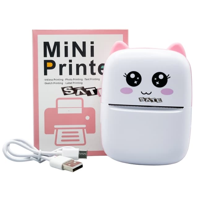 Mini Impressora Térmica Satellite A-Dv903 Branca/Rosa