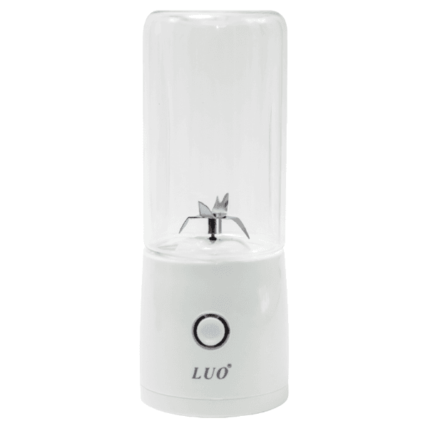 Mini Liquidificador Portátil Luo Lu-Z10 Blender 380ml 1500Mah Recarregável Branco