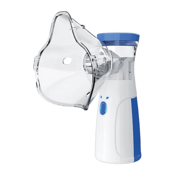 Mini Nebulizador Portátil HH-W302Plus Mesh Nebulizer Recarregável Branco/Azul