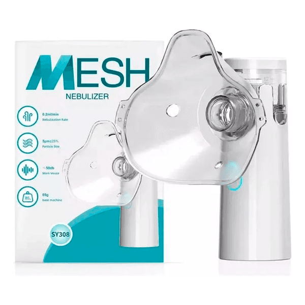 Mini Nebulizador Portátil Sy308 Mesh Recarregável Branco