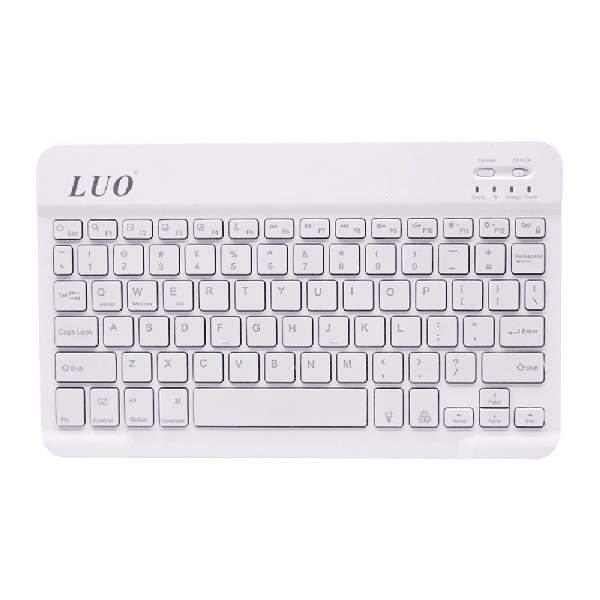 Mini Teclado Bluetooth Luo Lu-BT030 Pro Slim 10" Branco