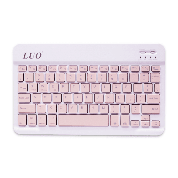Mini Teclado Bluetooth Luo Lu-BT030 Pro Slim 10" Rosa