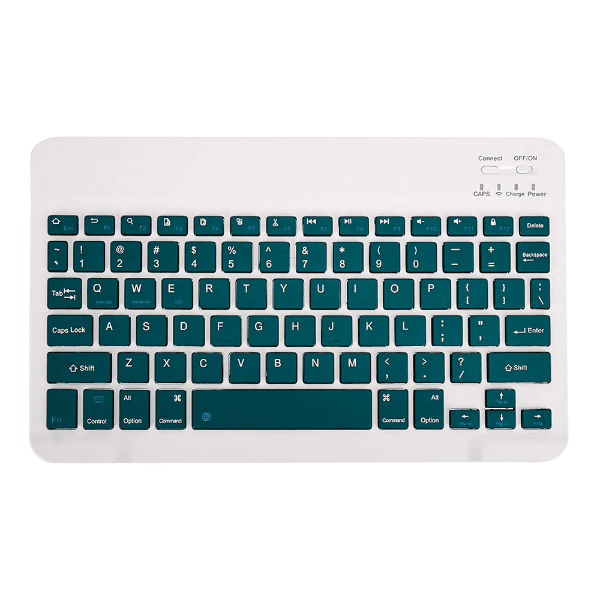 Mini Teclado Magnético Sem Fio 4LIFE Wireless Keyboard Bluetooth Branco/Verde Oscuro