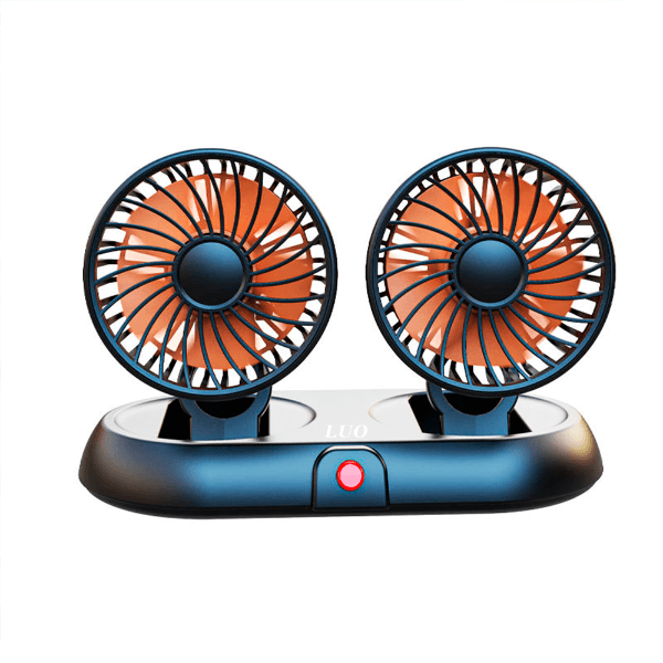 Mini Ventilador Duplo Luo Lu-F2220 5V-1A 12W Preto