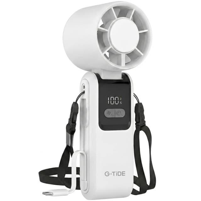Mini Ventilador Portátil G-Tide Fh02 4.400mAh - Branco