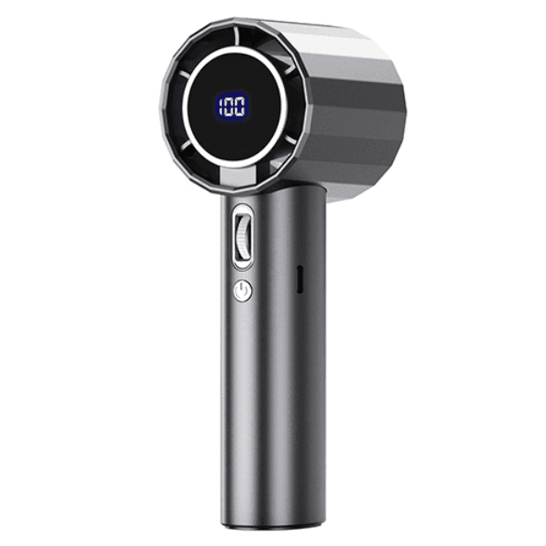 Mini Ventilador Portátil Hengda YQ10512 / 100 Niveis / Recarregavel - Cinza