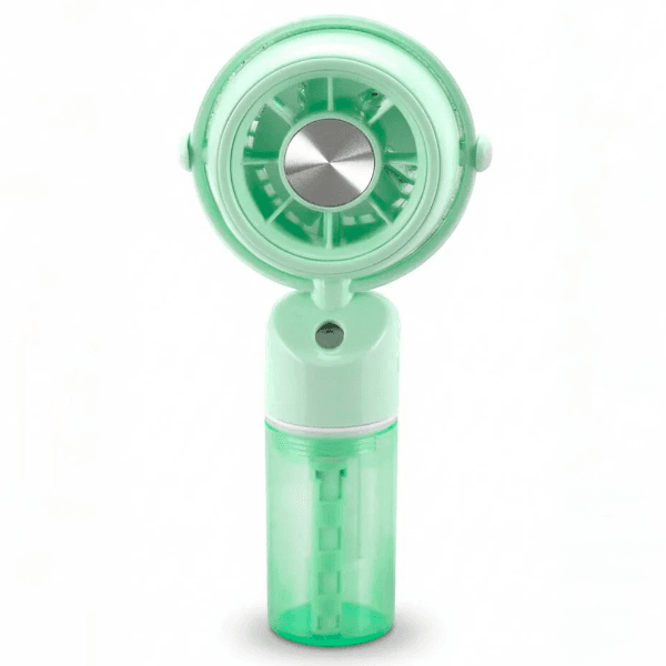 Mini Ventilador Portátil Hengda YQ10525 / 3 Velocidades / Rociador / Recarregavel - Verde
