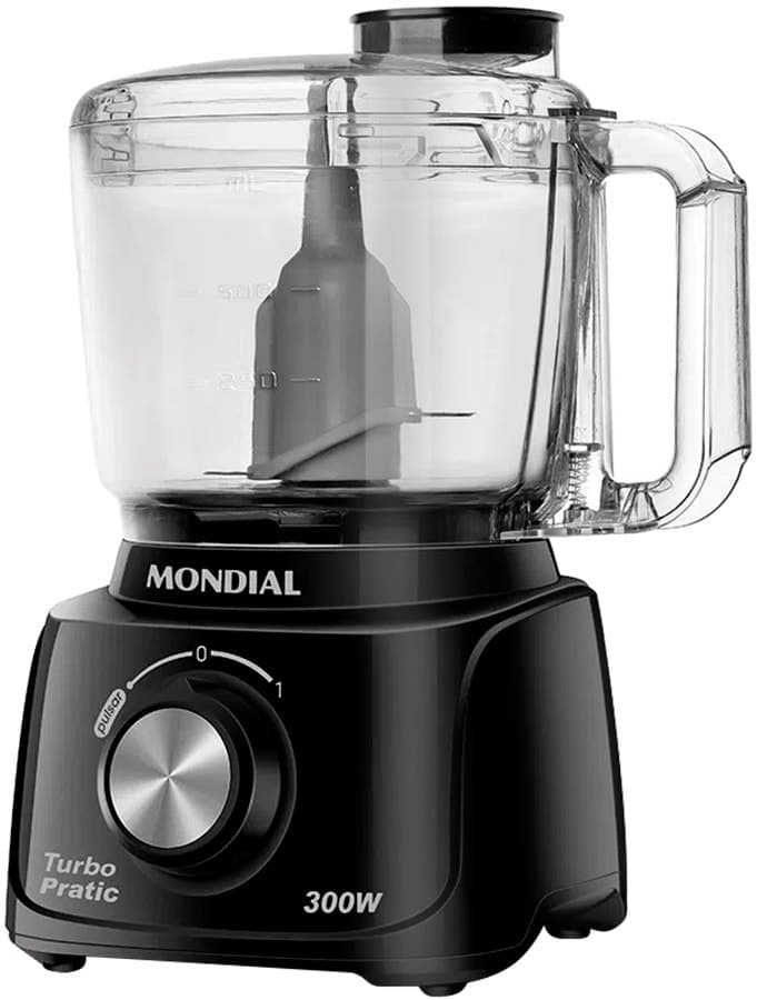 Miniprocessador Mondial Turbo Pratic MP-16-B 300W 500mL 220V-60Hz