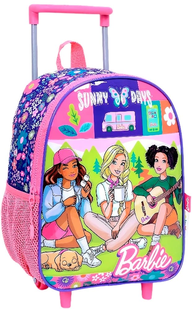 Mochila com Rodas Escolar Barbie Sunny Days - 71626 (Azul)
