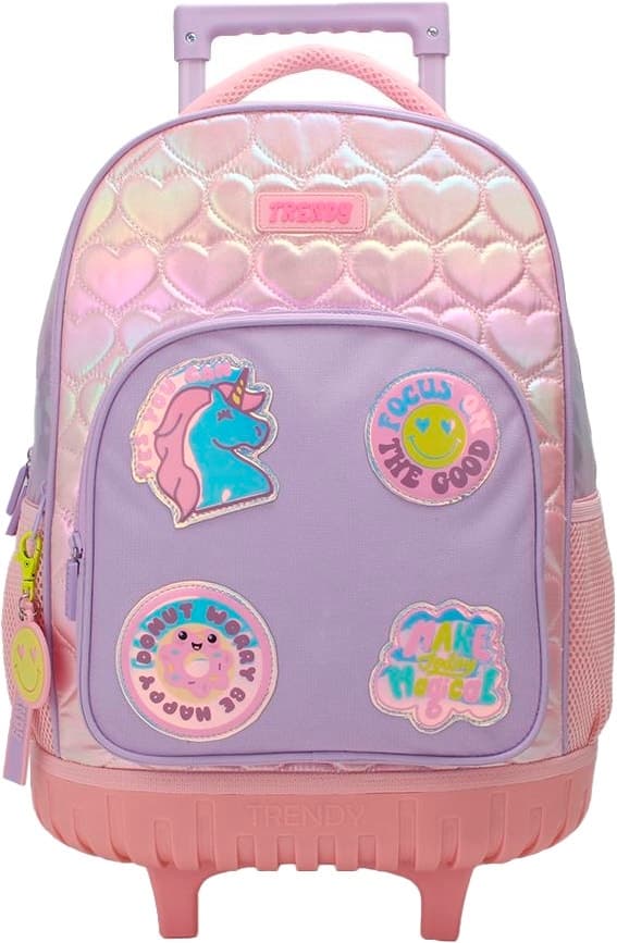 Mochila com Rodas Trendy 28039 - Rosa